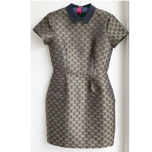 Club Monaco dress with Peter Pan silk collar